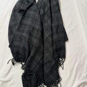Black Plaid Scarf